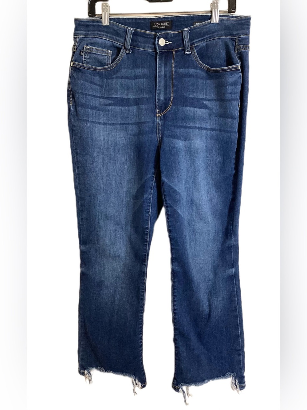 Judy Blue Cropped Bootcut Jeans Raw Step Hem 14W